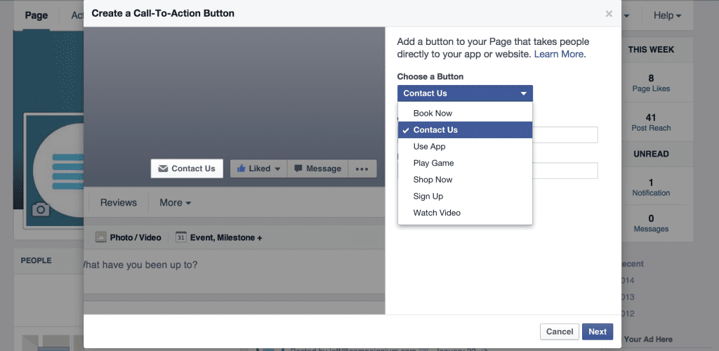 Choose A Facebook Button