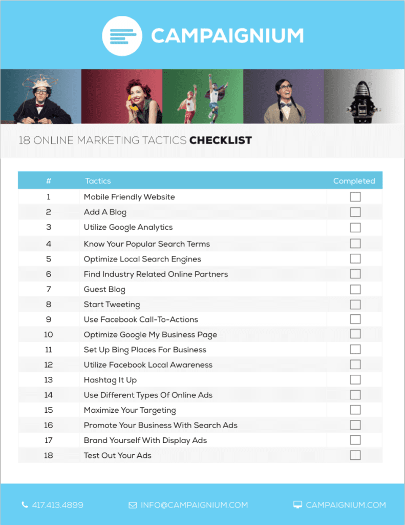 18 Online Marketing Tactics